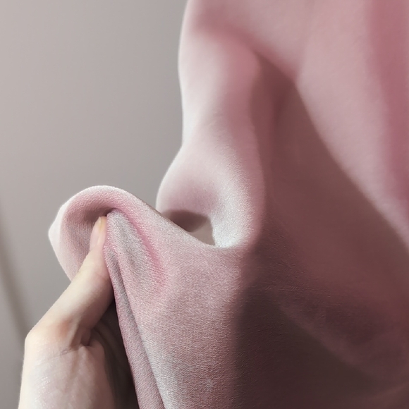 ALGO Pink Satin Slip Dress with Spaghetti Straps - Picture 7 of 7